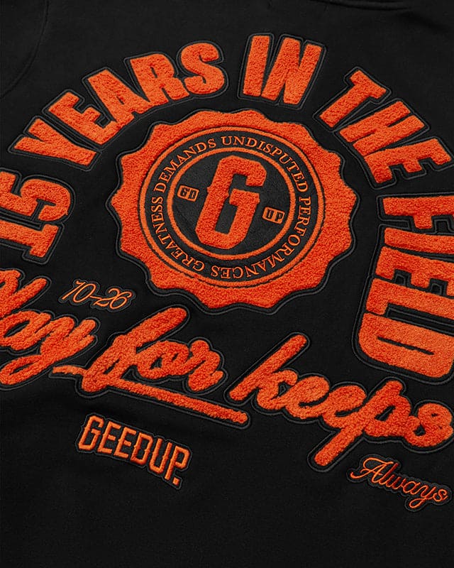 15YR PFK Hoodie Black/Orange - Image 3