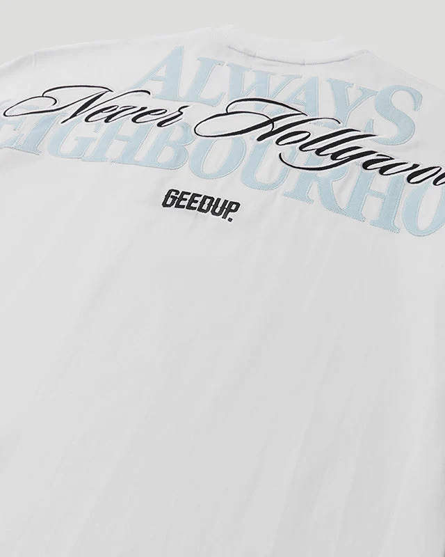 Always Neighbourhood Tee - White/Baby Blue - Image 5