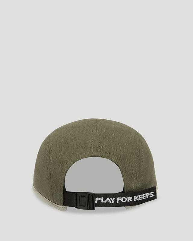 Core Logo Ripstop 5 Panel Hat Khaki - Image 2