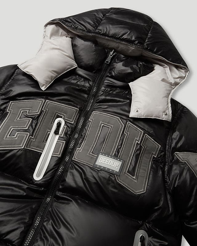Core/Team Logo Reversible Puffer Jacket Grey/Black - Image 4