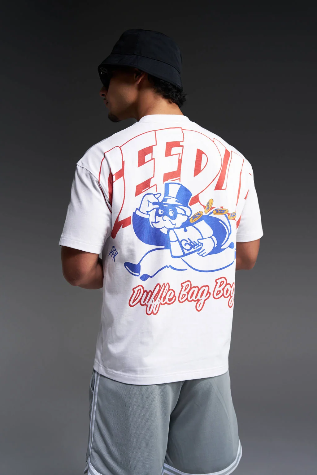 Duffle Bag Boys T-Shirt White/Red/Blue - Image 3