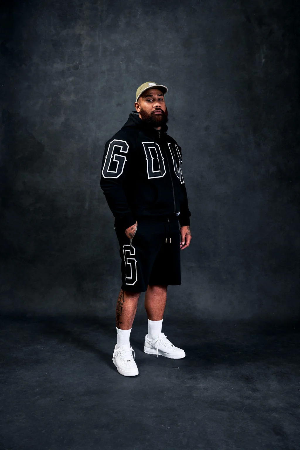 G.D.U.P Zip Hoodie Black/White - Image 3