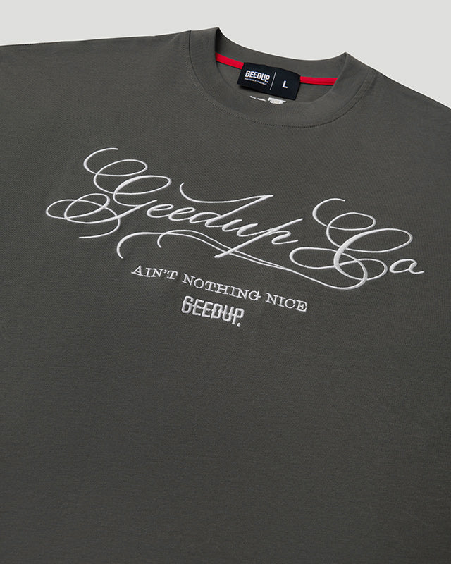 Geedup Co. Cursive T-Shirt Soft Black - Image 5
