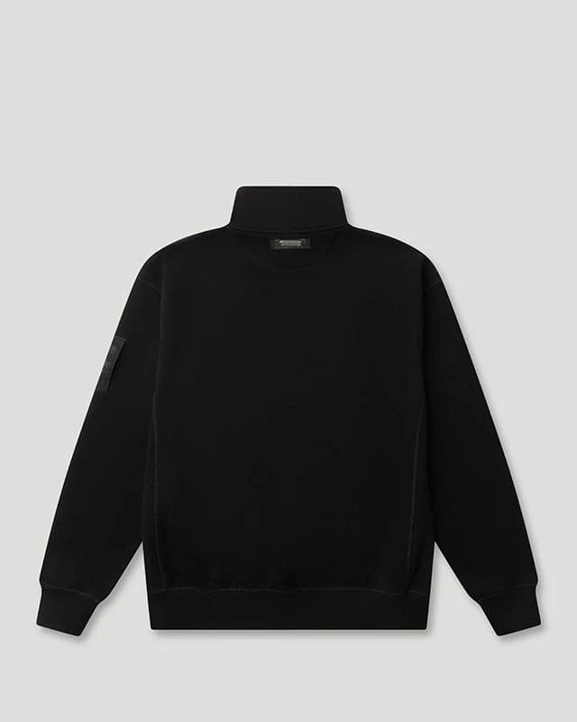 Generals Oversized Qtr Zip Jet Black - Image 4