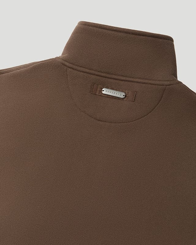 Generals Oversized Qtr Zip Chestnut - Image 6