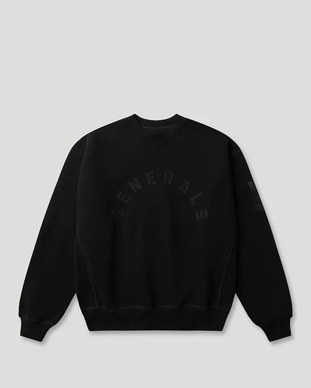 Generals Oversized Crewneck Jet Black