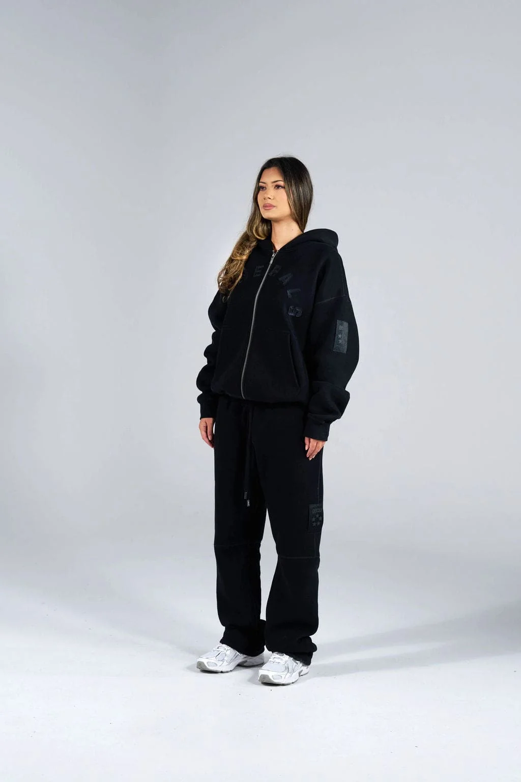 Generals Oversized Zip Hoodie Jet Black - Image 3