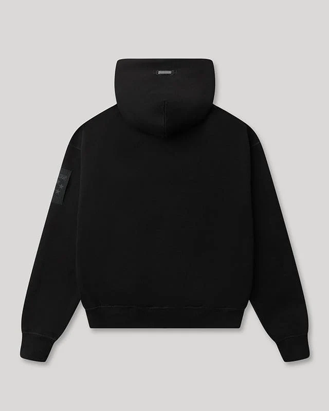 Generals Oversized Zip Hoodie Jet Black - Image 4