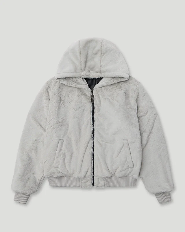 Handstyle Team Logo Reversible Leather/Faux Fur Jacket - Image 3