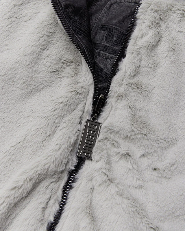 Handstyle Team Logo Reversible Leather/Faux Fur Jacket - Image 9