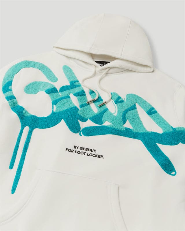 Handstyle x Foot Locker Hoodie White/Aqua/Turbo Green - Image 3