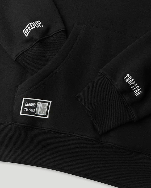 Handstyle x Trapstar Irongate Arch Hoodie Black/White - Image 4