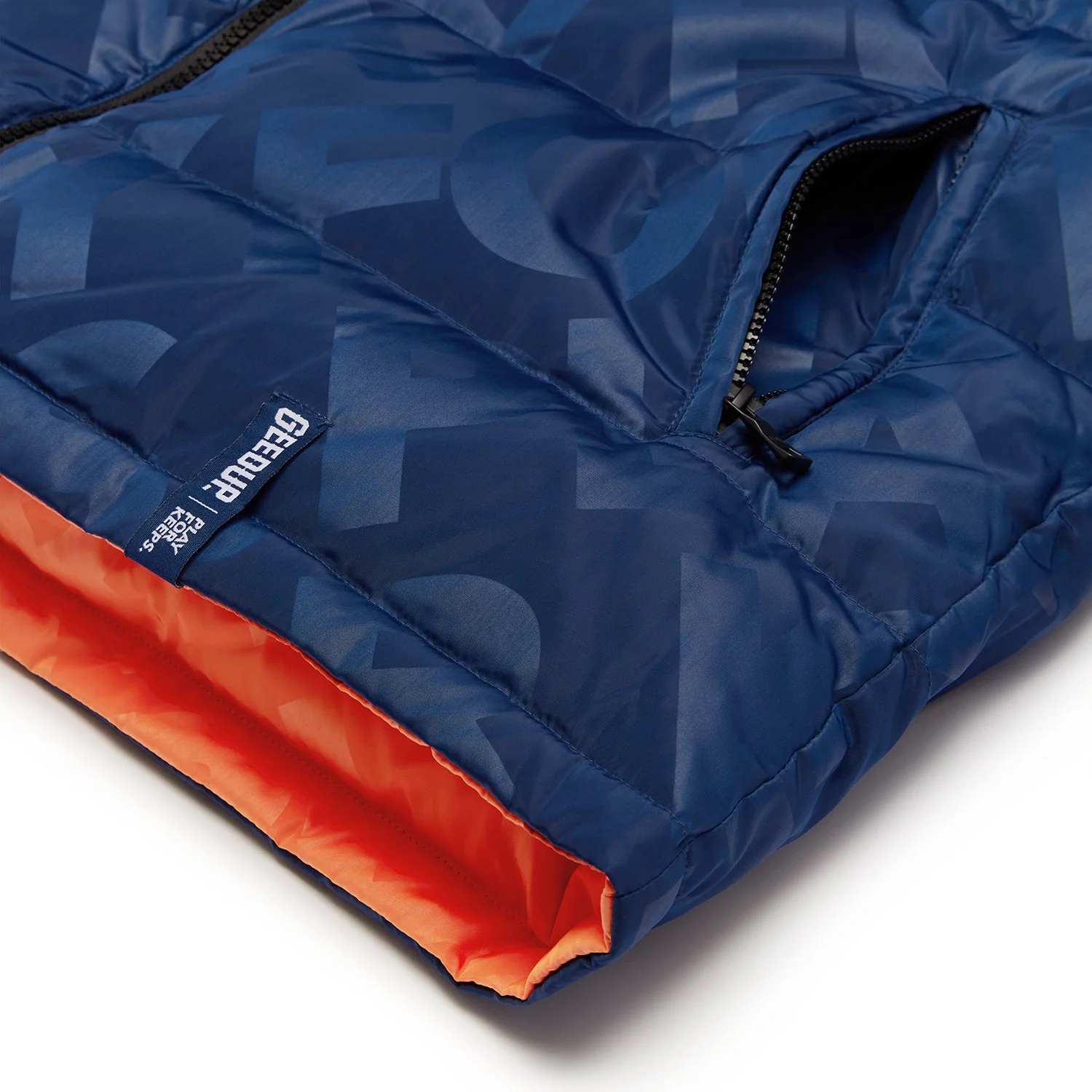 PFK Blue/Orange Reversible Duck Down Jacket - Image 9