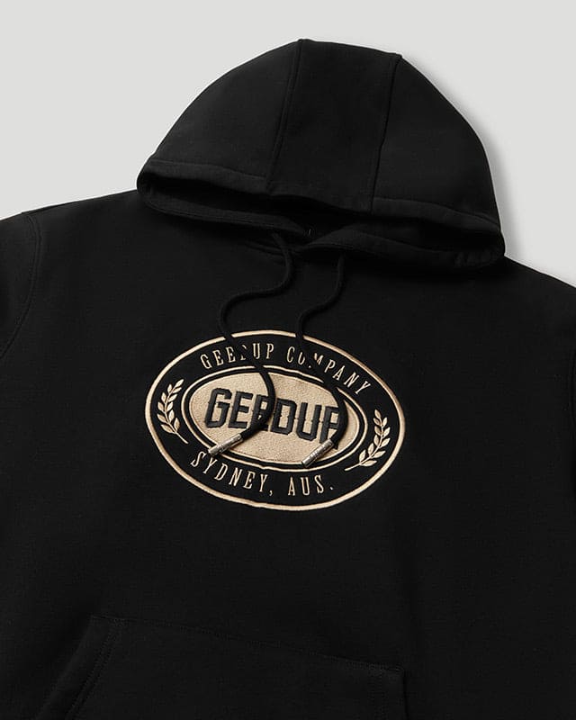 PFK Company Hoodie Black/Red/Cream - Image 3