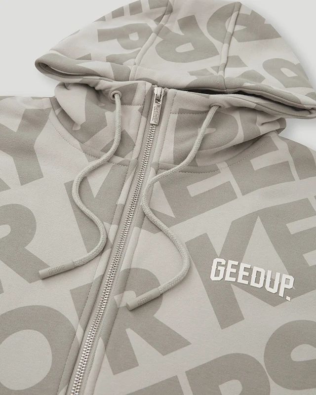 PFK Monogram Zip Jacket Concrete - Image 3