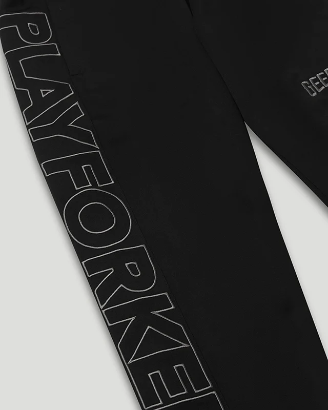 PFK Panel Trackpants Black/Charcoal - Image 3