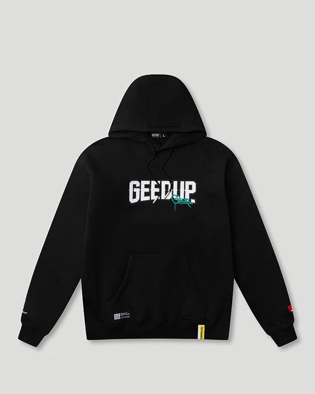PFK x Foot Locker Hoodie Black/Turbo Green/White - Image 3