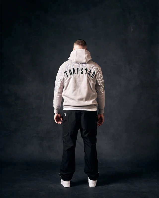 PFK x Trapstar Irongate Hoodie Grey/Black - Image 3