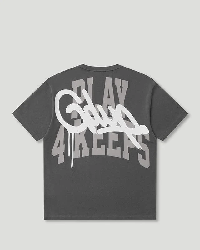 Play 4 Keeps T-Shirt Charcoal/White