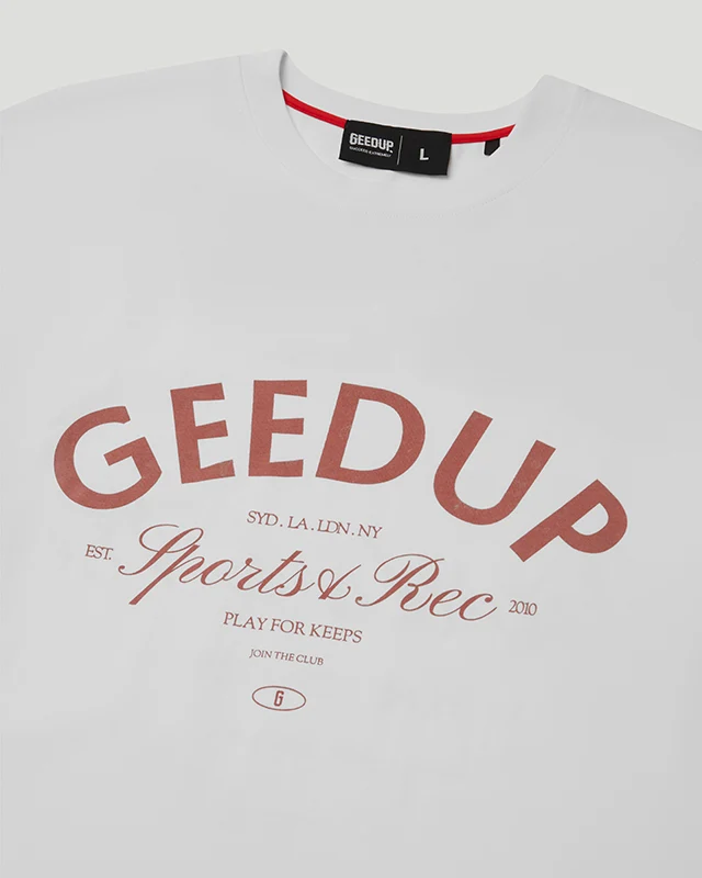 Sports & Rec. T-Shirt White/Burgundy - Image 3