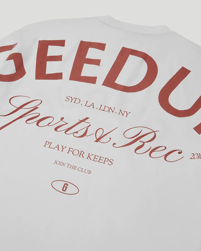 Sports & Rec. T-Shirt White/Burgundy - Image 4