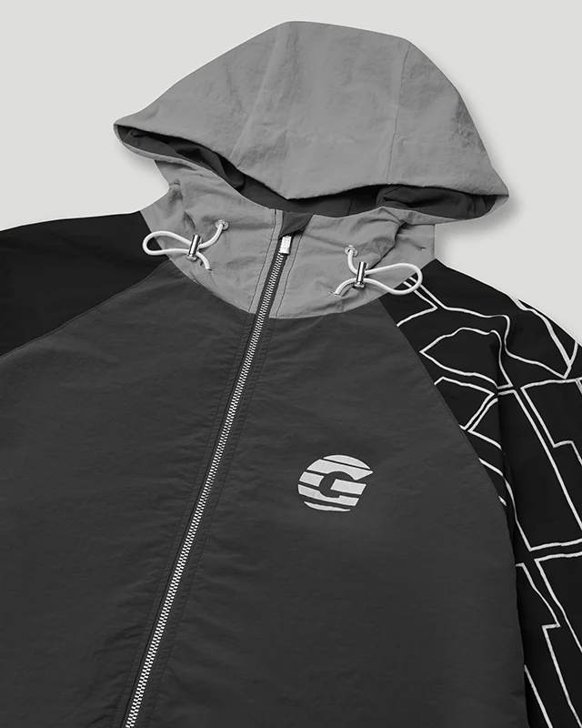 Sportsman Windbreaker Black/Grey - Image 2