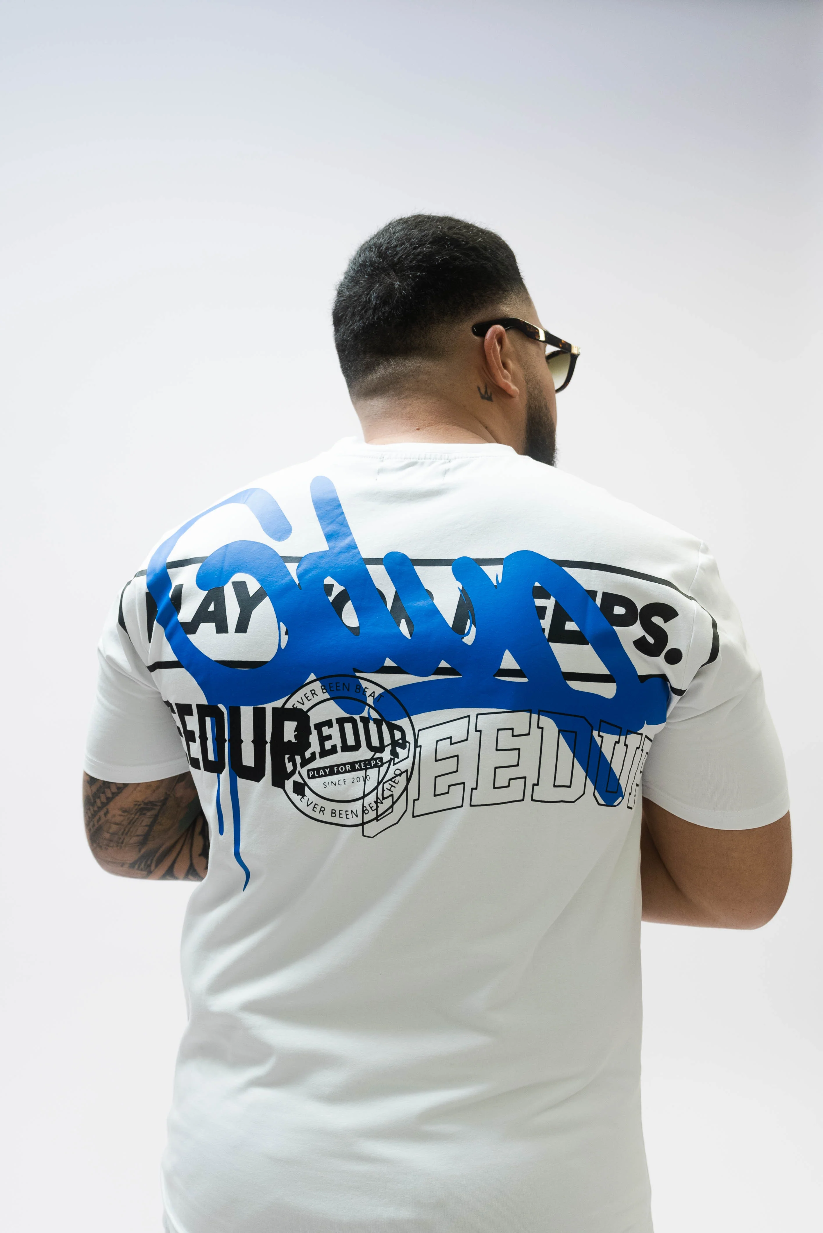 Subway T-Shirt White/Blue - Image 5