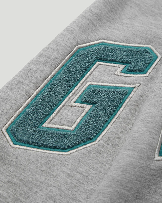 Team Logo Hoody Grey/Aqua Green - Image 3