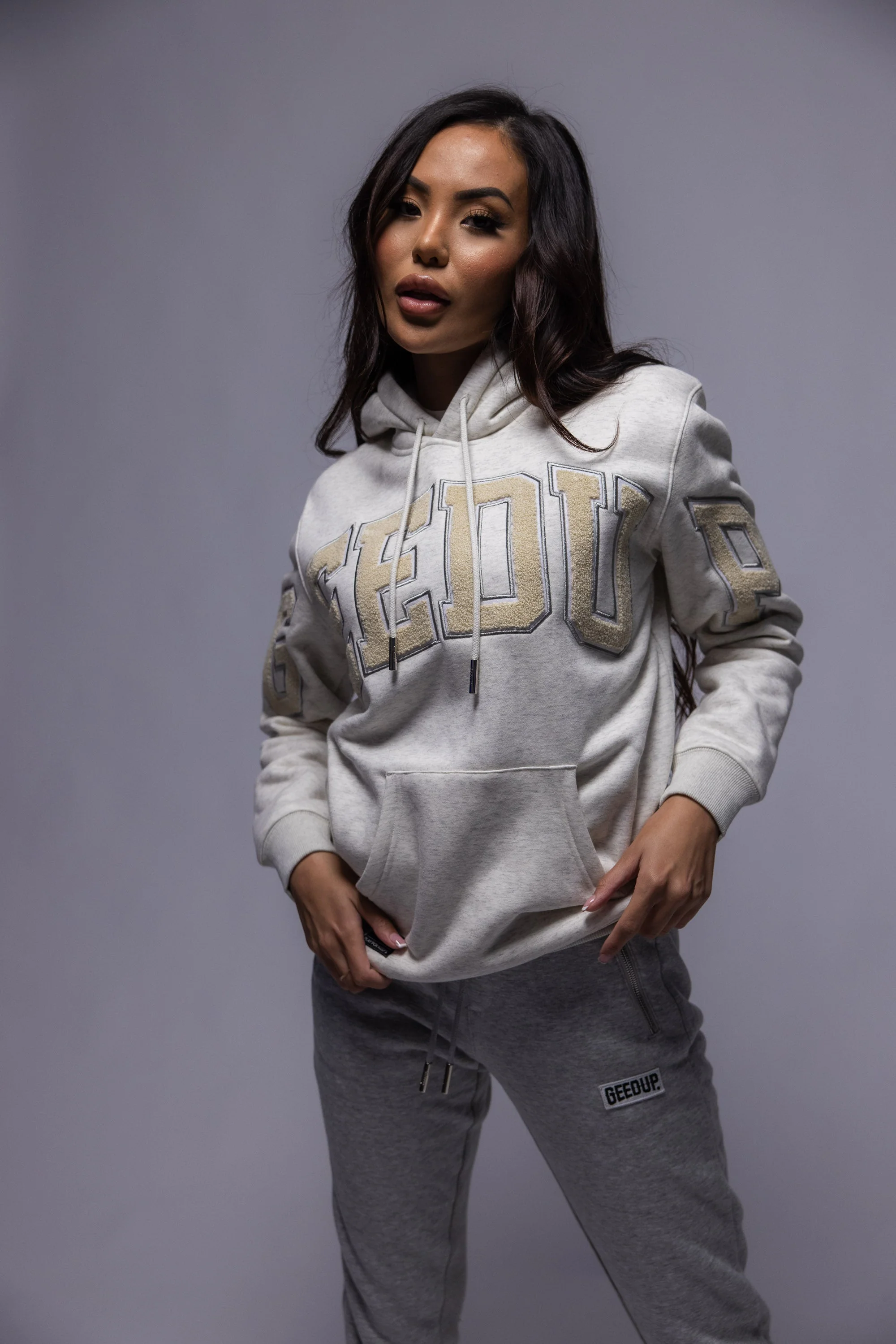 Team Logo Hoody Wheat Marle/Wheat - Image 6