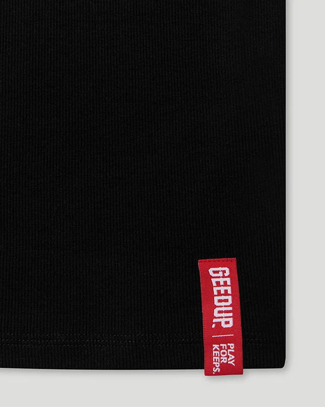 Team Logo Ribbed Tank Top Black - Image 3